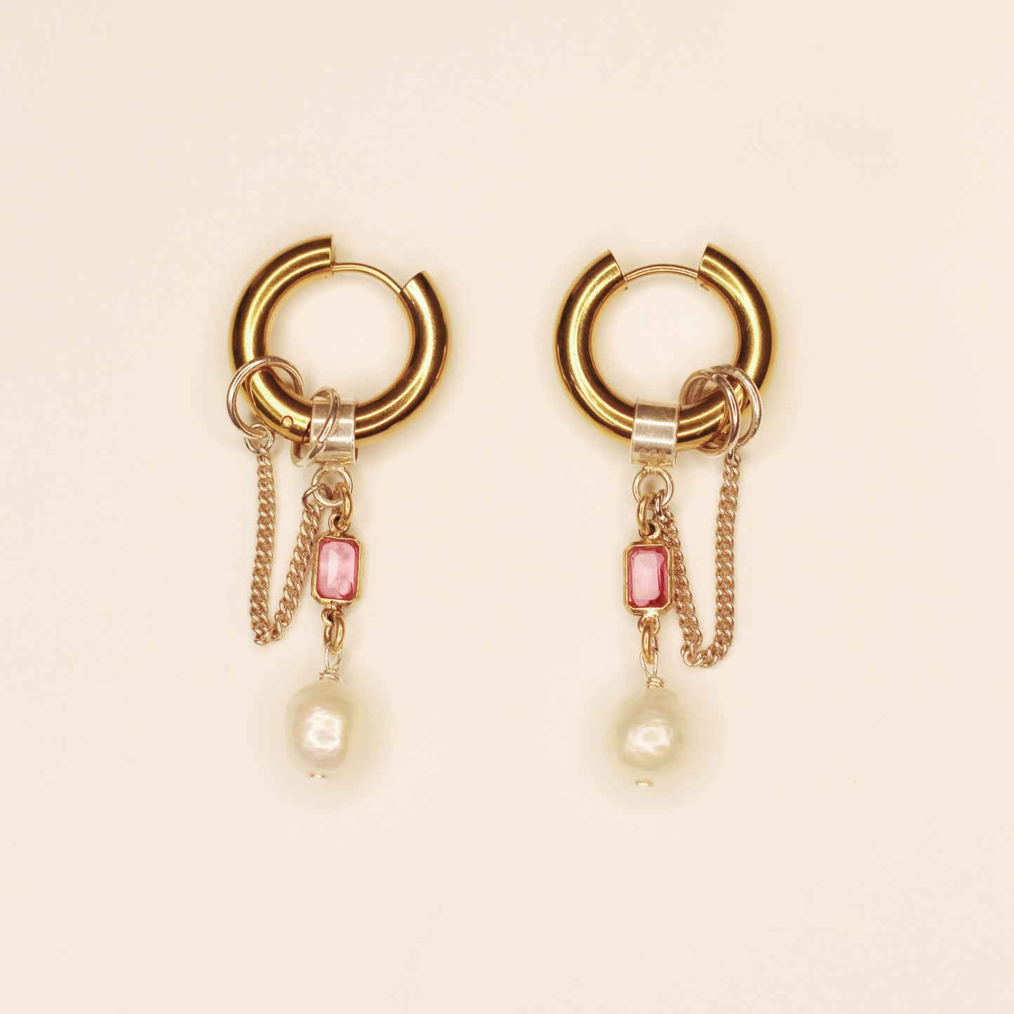 Boucles d’oreilles roses