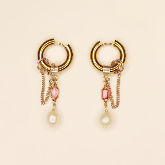 Boucles d’oreilles roses