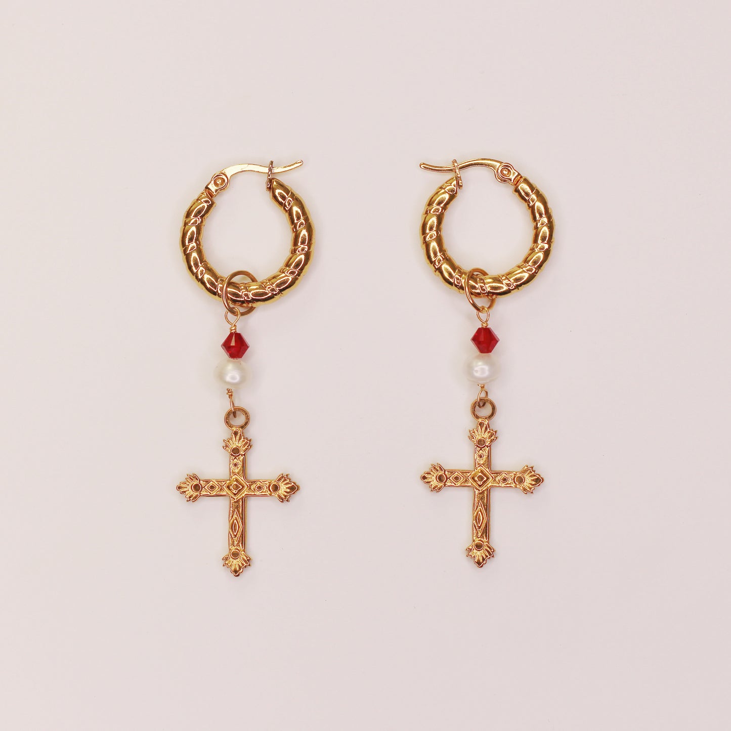 Boucles d'oreilles croix