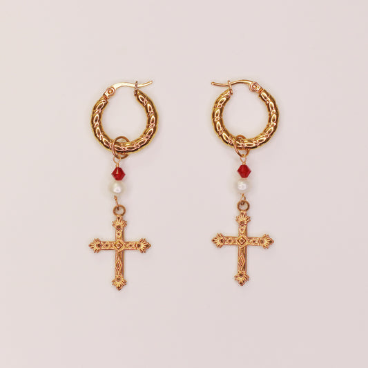 Boucles d'oreilles croix