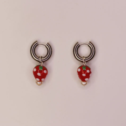 Boucles d'oreilles fraises